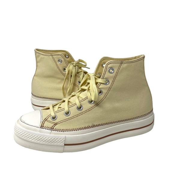 Converse Ctas Lift Hi Canvas Shoes Women Platform Sesame Skate Sneakers A04659C - Picture 7 of 10